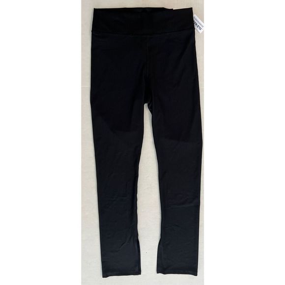 Old Navy Sz M Powersoft Extra High Rise Black Full Length Ribbed Leggings $60 - Picture 2 of 9